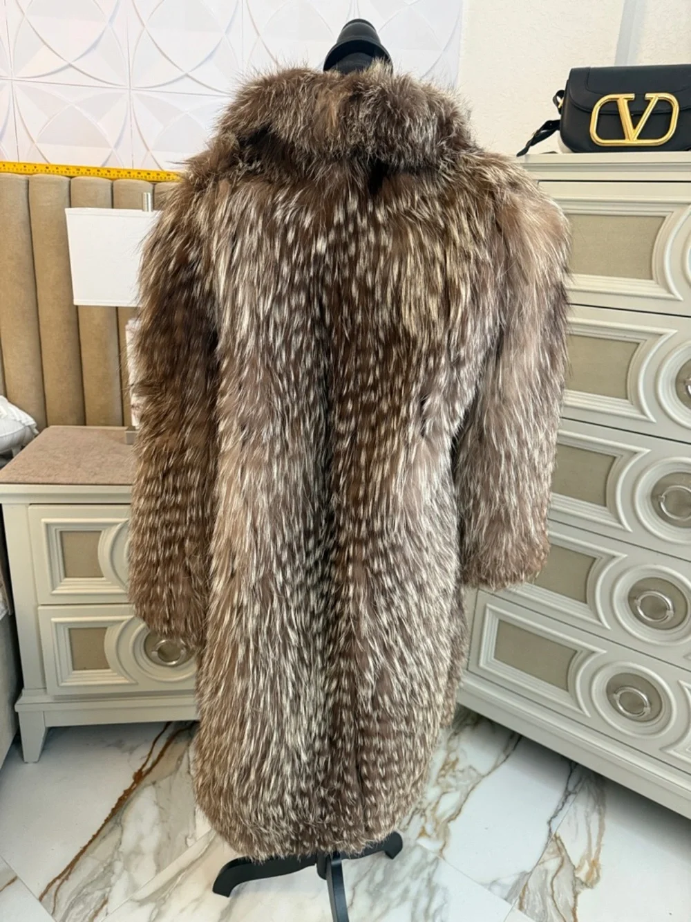 SAGA FURS SAGA FOX FUR SEMILONG COAT